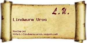 Lindwurm Uros névjegykártya