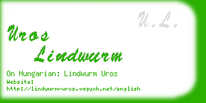 uros lindwurm business card